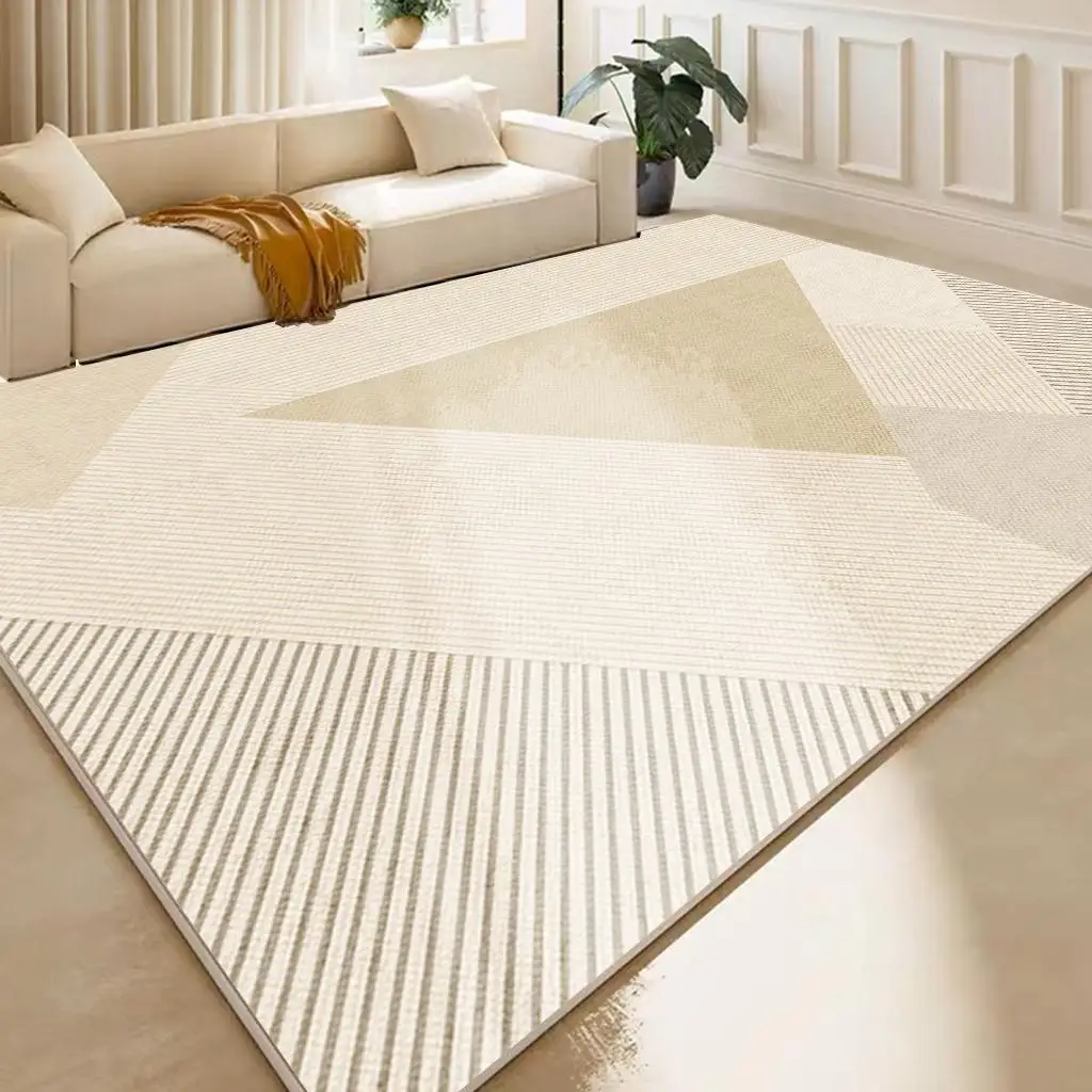 VIKAMA Cream Style Minimalist, Stain-Resistant And Durable Living Room Carpet, Bedroom Decorative Mat, Home Decoration