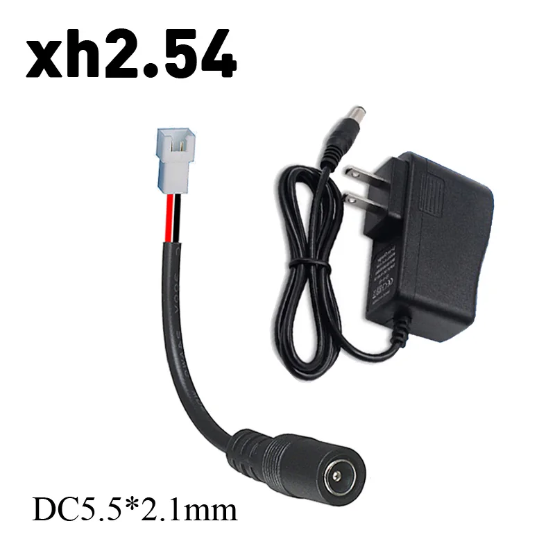 1 Set XH2.54 to DC5521 Connector 4.2V 8.4V12.6V 16.8V Lithium Battery Charger DC5521 Adapter XH2.54 Socket Direct Charging Cable