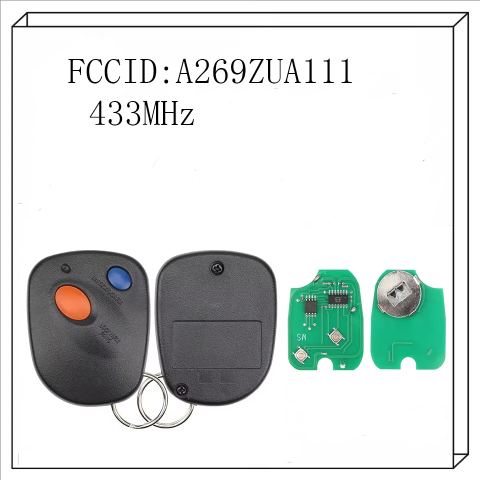 Remote Key For Subaru 2000 2001 2002 2003 2004 Outback Legacy Impreza Baja Fccid A269ZUA111 2 Buttons 433Mhz