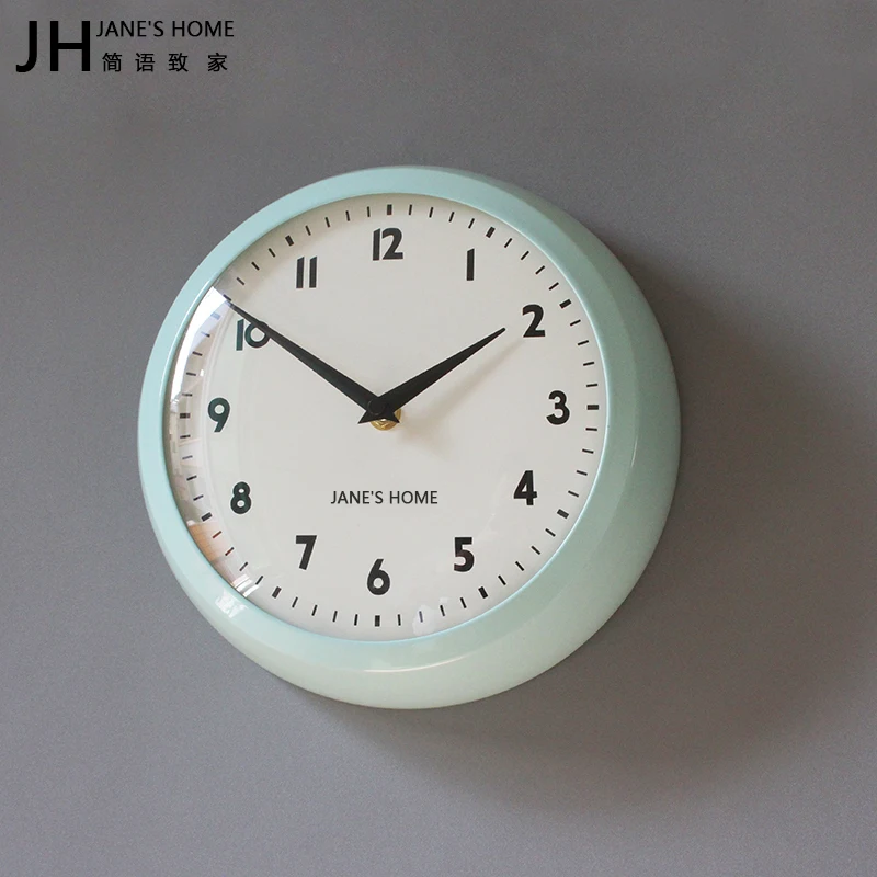 

Wooden Clock Metal Battery Modern LED Room Large Wall Living Silent Digital Decorative Bedroom Vintage Retro Kitchen Industrial