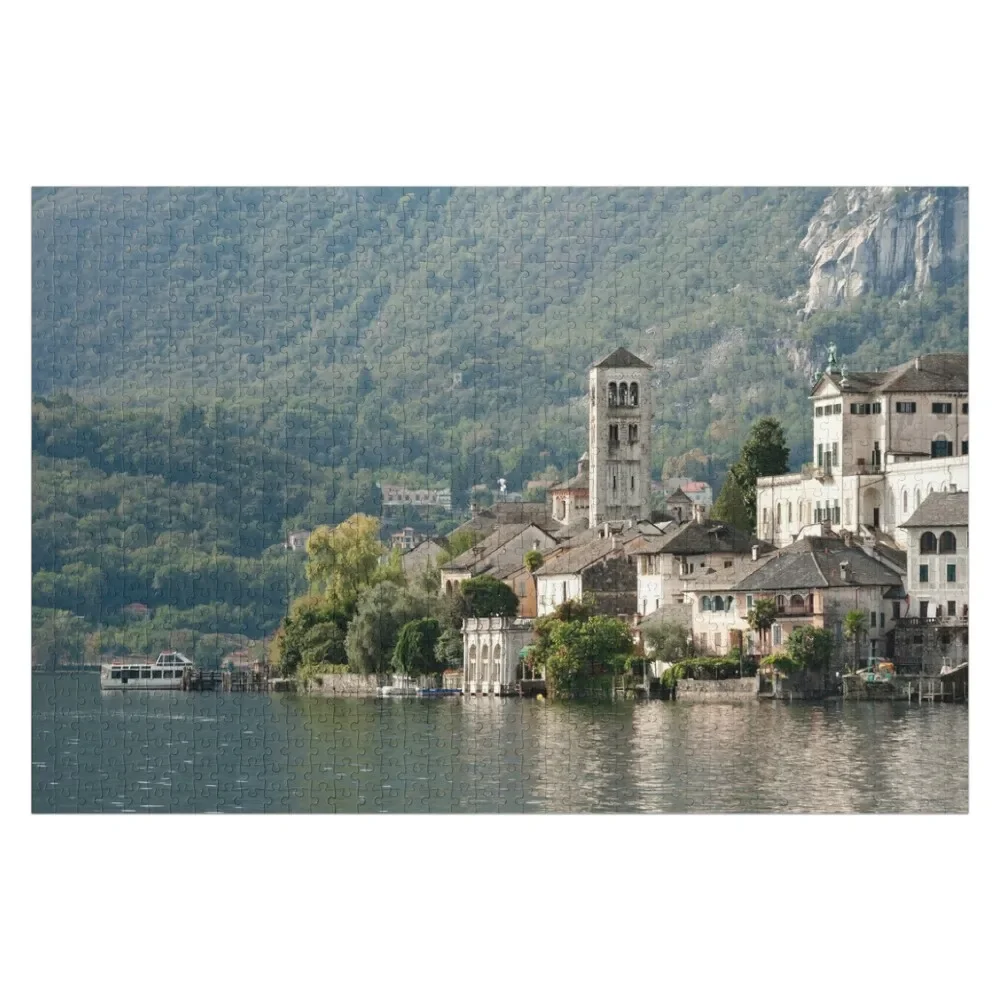 

San Giulio island, Orta lake Italy Jigsaw Puzzle Woods For Adults Personalized Gifts Wooden Name Puzzle