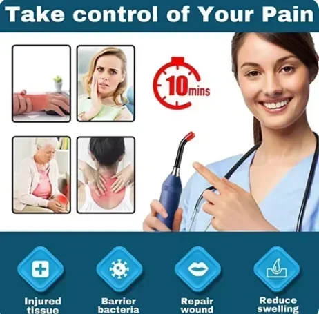 Cold Sore Treatment Device Infrared&Red Light Therapy Lamp for Canker Sore Lips Hands Joint Knee Feet Body Pain Relief - Image 4