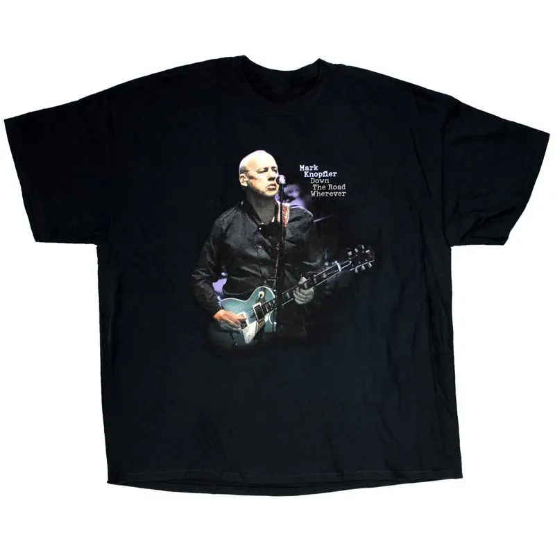 Men's Mark Knopfler Down The Road Wherever Tour 2019 T-shirt XX-Large Black