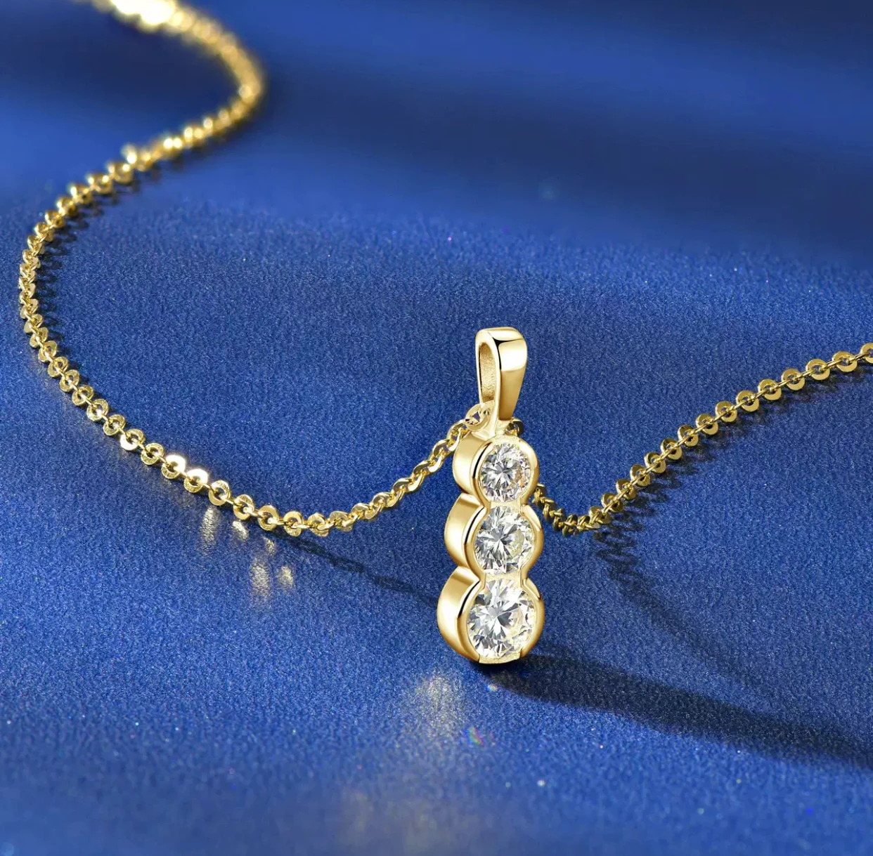 حار بيع مويسانيتي S925 الفضة الراقية الفاخرة تألق قلادة طوق سلسلة قلادة تصميم أنيق