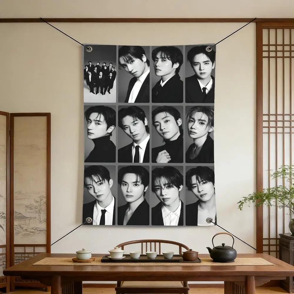 Music T-THE BOYZ Flags Warm Home Flag 4 Grommets Wrinkle Free Indoor Outdoor
