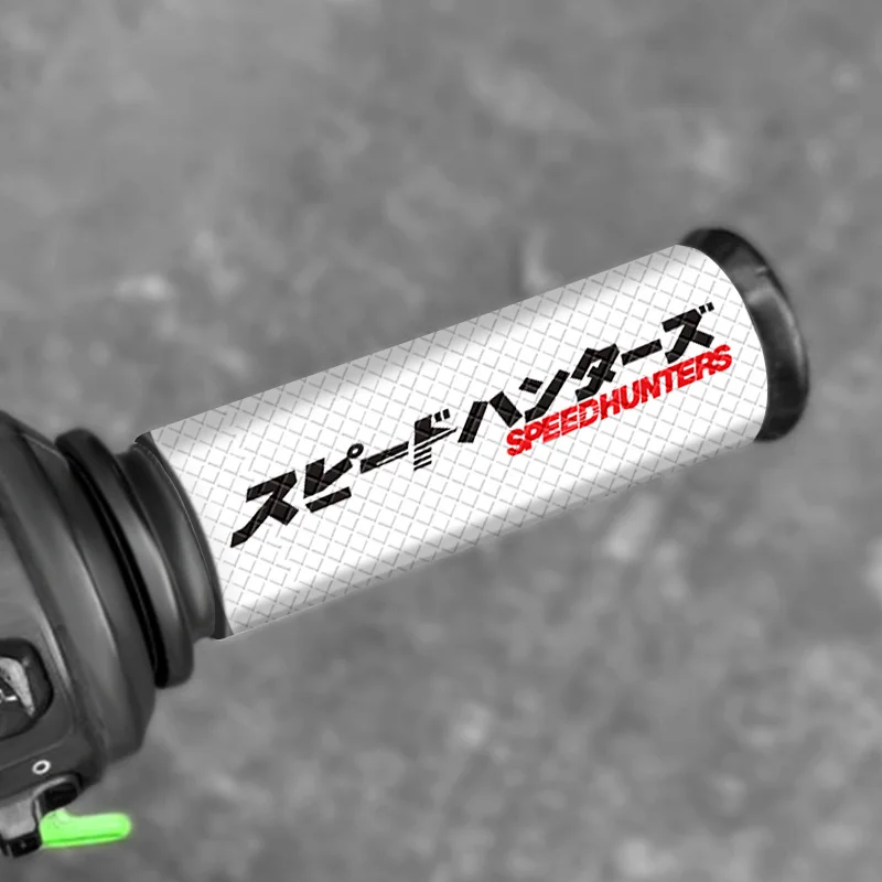 2Pcs Speehunters Handlebar Sticker, Diamond Pattern Waterproof Anti-Slip Decal for Scooter, E-Bike & Bike Mod
