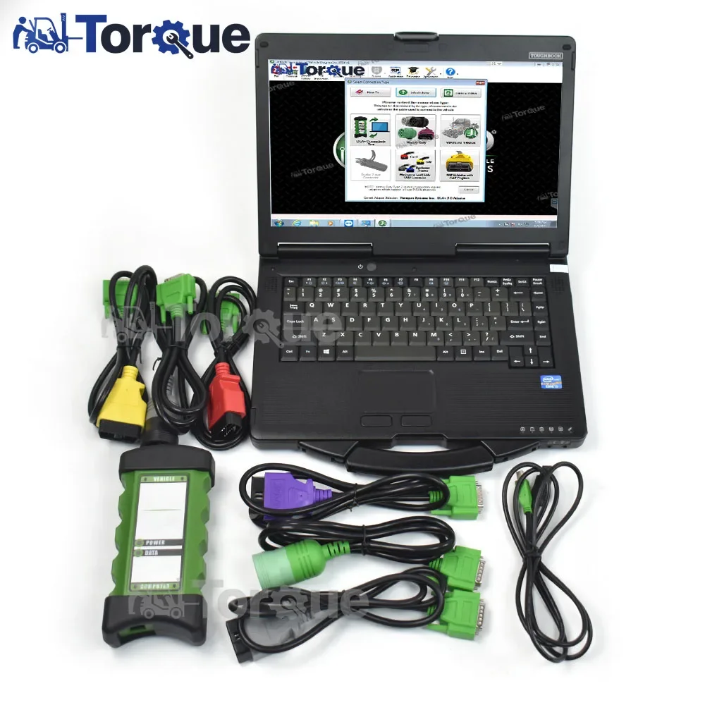 

Commercial Fleet engine Truck Diagnostics Scanner Tool with Noregon Heavy truck diagnosis DLA +Toughbook CF52 laptop