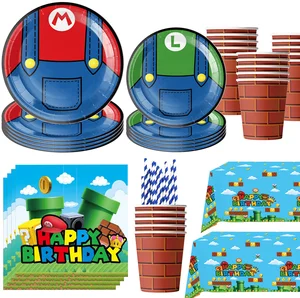 Permainan Kartun Dekorasi Ulang Tahun Super Bros Perlengkapan Dekorasi Pesta Balon Film Marios untuk Hadiah Anak-anak Perlengkapan Baby Shower 10 game super mario penjualan terbaik - №