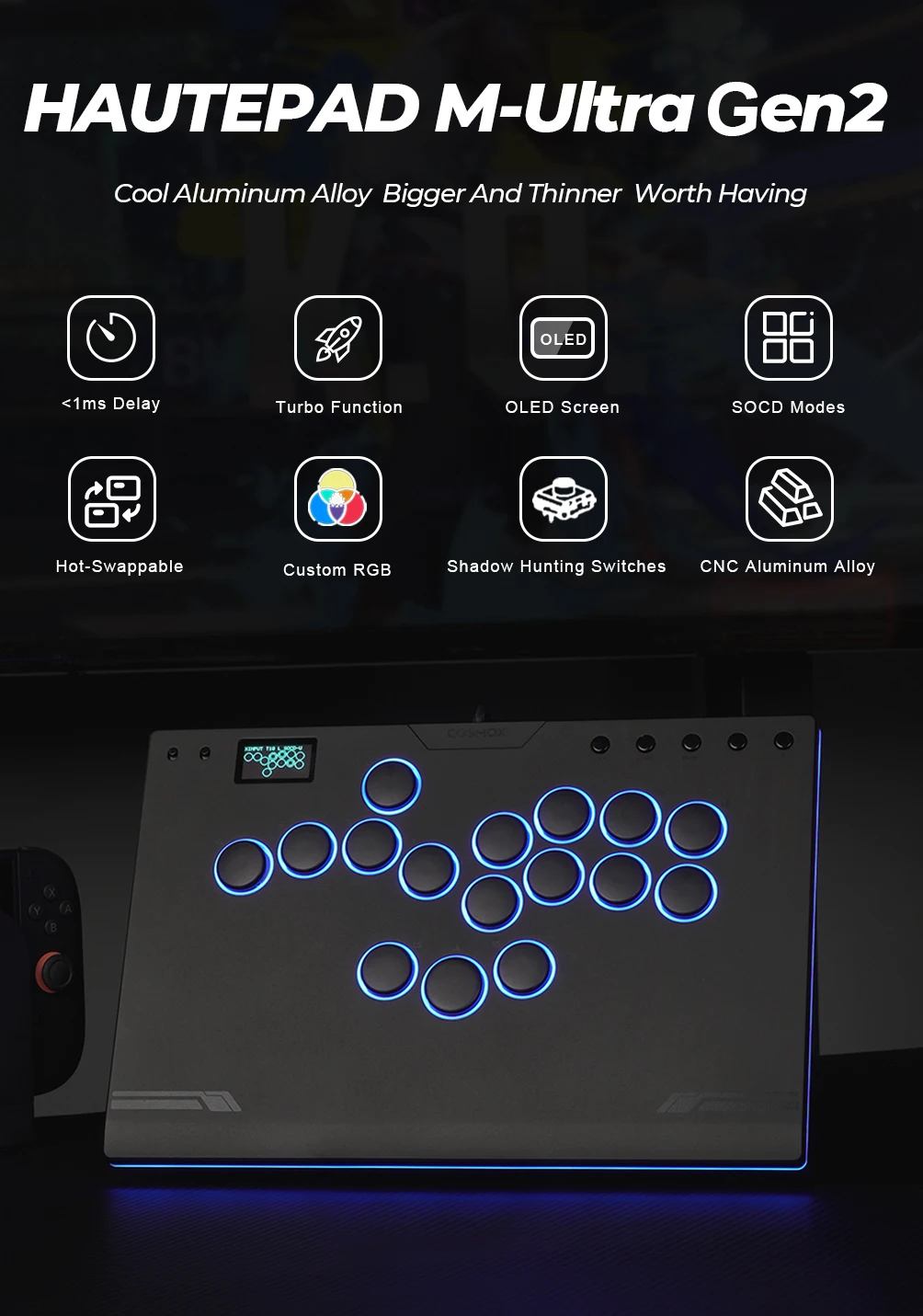 その他 HAUTEPAD M ULTRA Amazon | レバーレス アーケード スティック ゲーム コントローラー