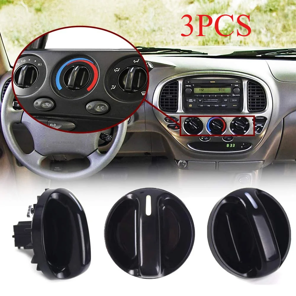 

3x Heater Aircondition Control Switch Knob For Toyota Tundra 2000 2001 2002 2003 2004 2005 2006 55905-0C010 Car Replacment Parts
