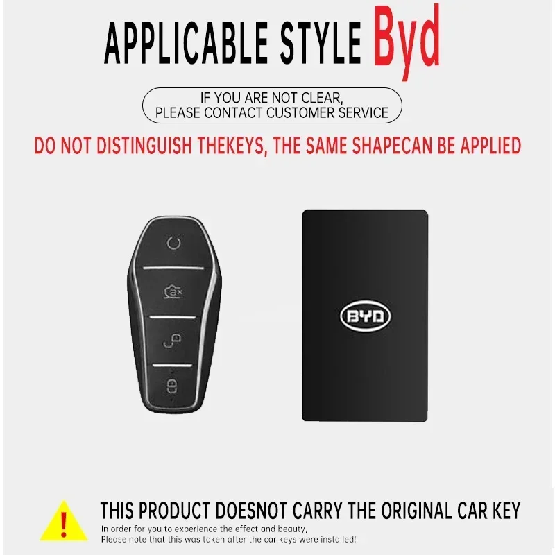 Zinklegierungs-Auto-Fernschlüsseletui für BYD SEAL Atto 3 Han EV Dolphin Lied Tang Dm Qin PLUS Song Pro MAX Yuan Zubehör – Detail 1
