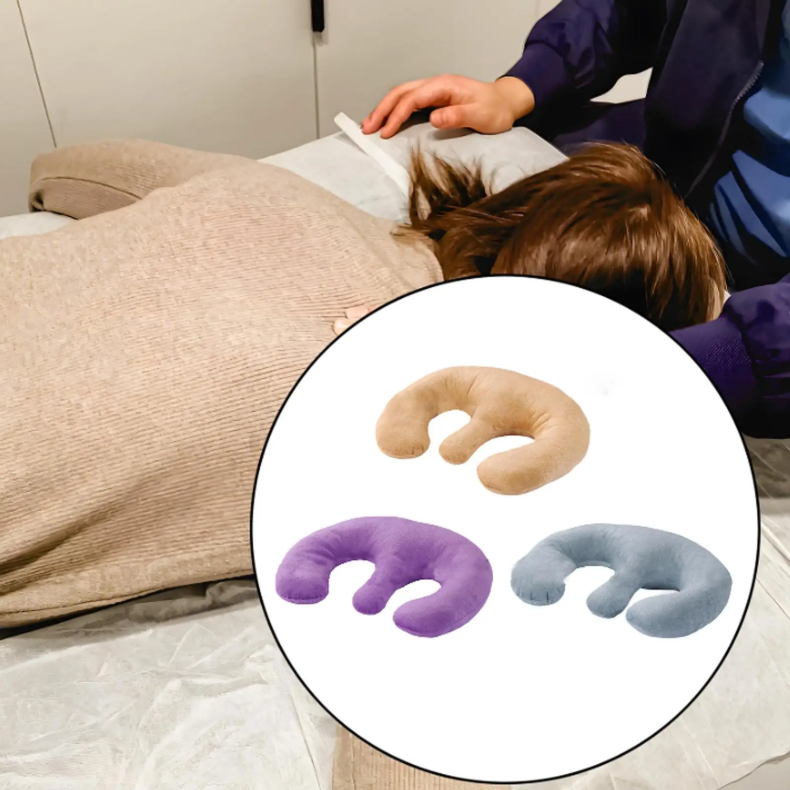 Soft Polyester Massage Breast Bolster Pillow for Salon Table Rest Cushion Travel Sleep Aid Neck Support