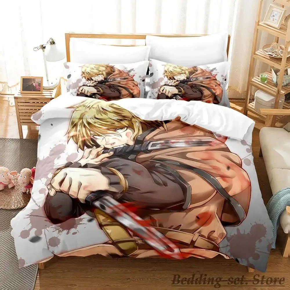 Vinland Saga Bedding Set Single Twin Full Queen King Size Bed Set Adult Kid Bedroom Duvetcover Sets Anime parure de lit Bed