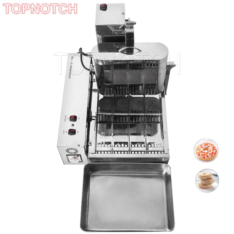 Automatic Donut Making Machine Commercial Digital Display Donuts Maker Doughnut Cake Fryer Machine 4 Row