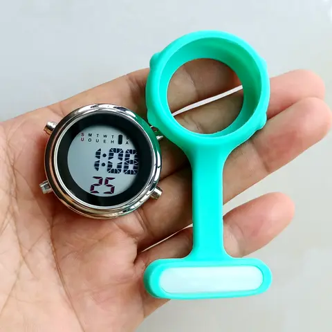 Glitter Akryl Sjukhus Akryl Hjärta Stetoskop Härlig Sjuksköterska Läkare Alligatorklämma Fickur Medicinsk Hängklocka Gåva 8 best sales bröstvakt för sjuksköterskor - №7