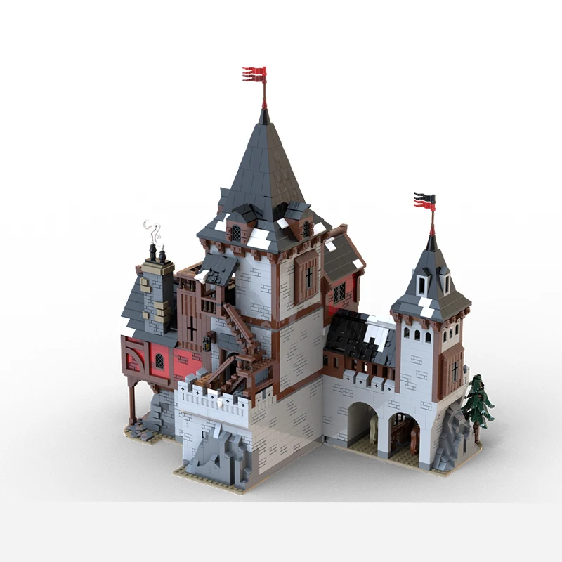 3988pcs MOC Wolf Lord`s Castle Model Toy Building Blocks Construction Christmas Gift 3D Assemble Idea DIY Creative Art Display