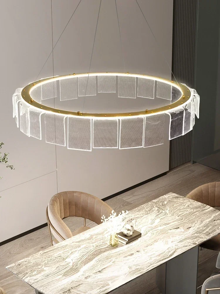 Door Curtains Ceiling Chandeliers Simplicity Modern LED Pendant Light Living Room Restaurant Bar Hanging Lamp Exhibition Hall