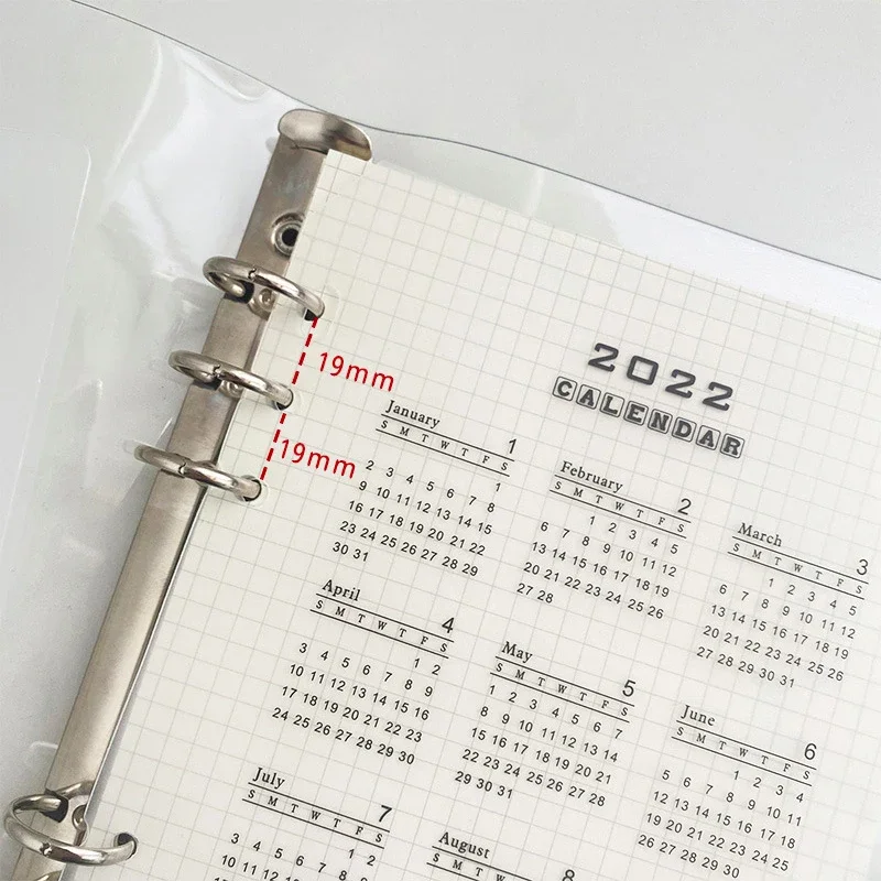 Fromthenon 2024 2025 Year Calendar for Spiral Notebook Planner Refill Transparent PP Home Page Index Divider Journals Supplies