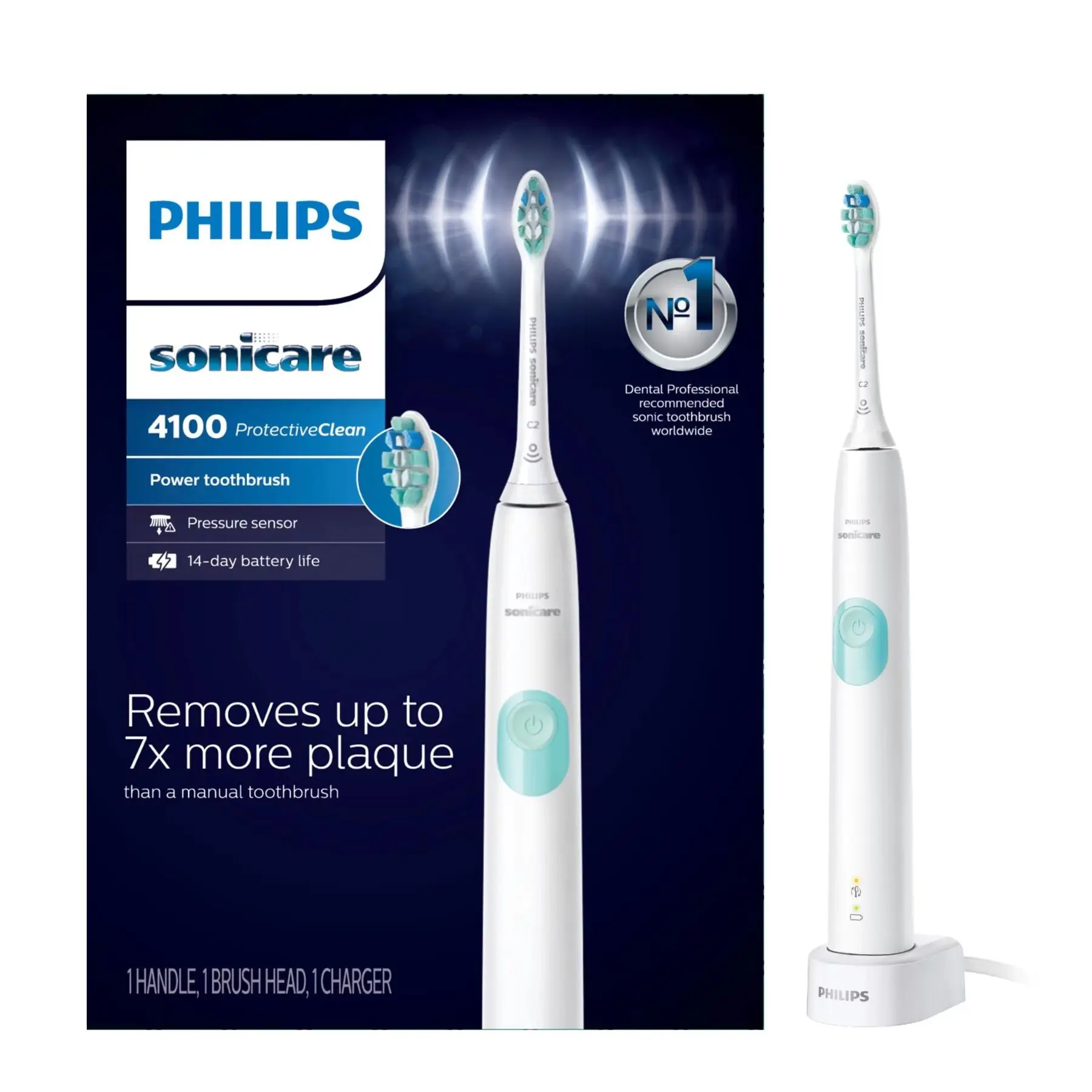 

Перезаряжаемая электрическая зубная щетка Philips Sonicare HX6817 ProtectiveClean 4100