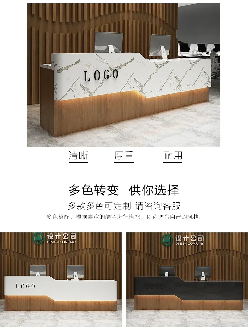 Y Customized Simple Modern Beauty Salon Health Club Bar Counter Nail Salon Cashier Reception Desk