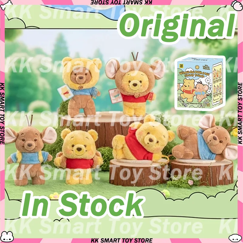 

Оригинальная верхняя игрушка Винни Пух и Роу Навсегда Друзья Серия Слепая коробка Kawaii Плюшевая подвеска Таинственная коробка Сюрприз Подарки Игрушки