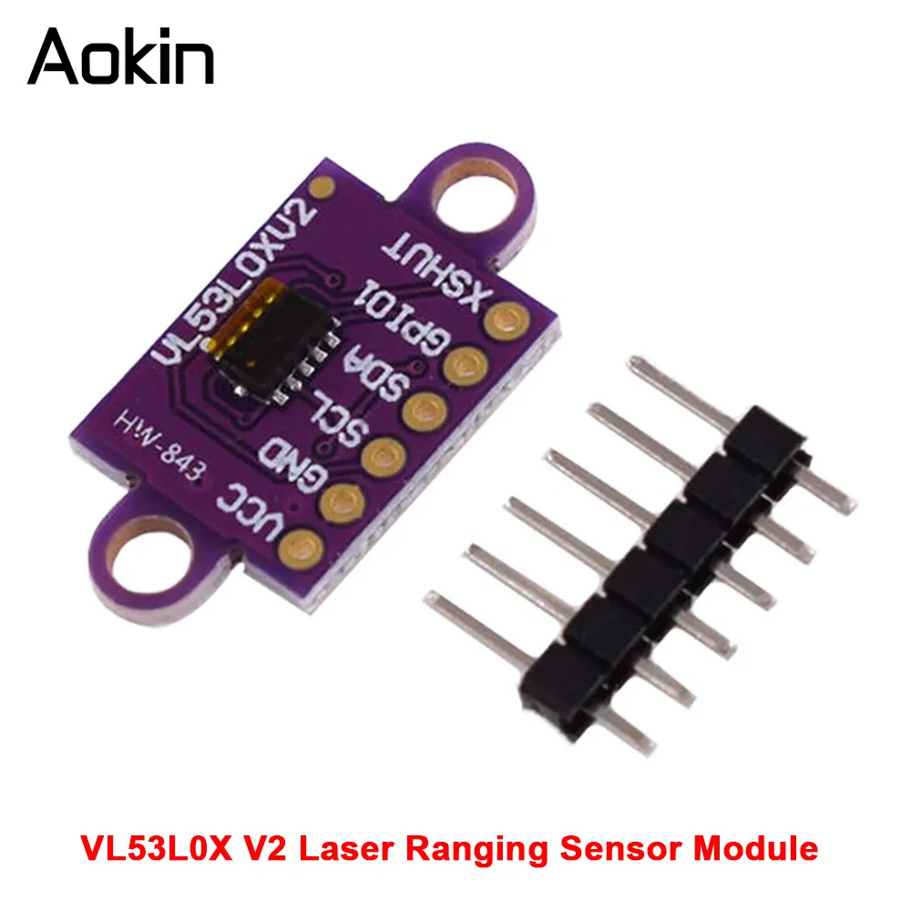 VL53L0X Time-of-Flight (ToF) Laser Ranging Sensor Breakout 940nm GY-VL53L0XV2 Laser Distance Module I2C IIC 3.3V/5V for arduino