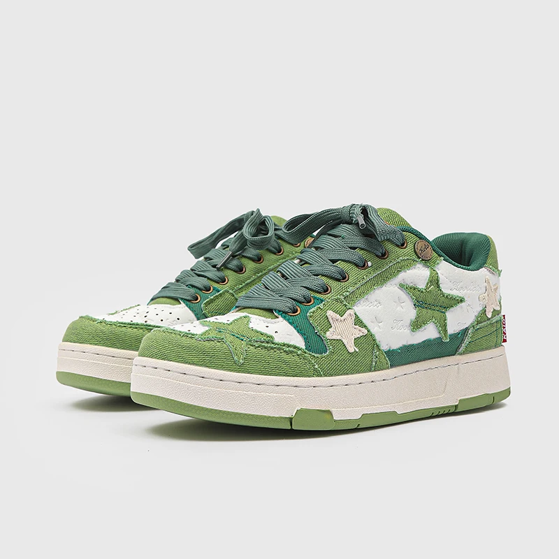 Unisex New Avocado Green Design Skate Shoes Breathable Lightweight Casual Street Niche Sneakers