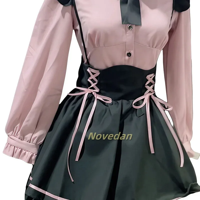 Jirai Kei الملابس بلوزة قميص تنورة الزي لطيف الألغام نمط اليابانية Kawaii y2k الحلو فتاة أنيمي تأثيري فستان الحفلات زي