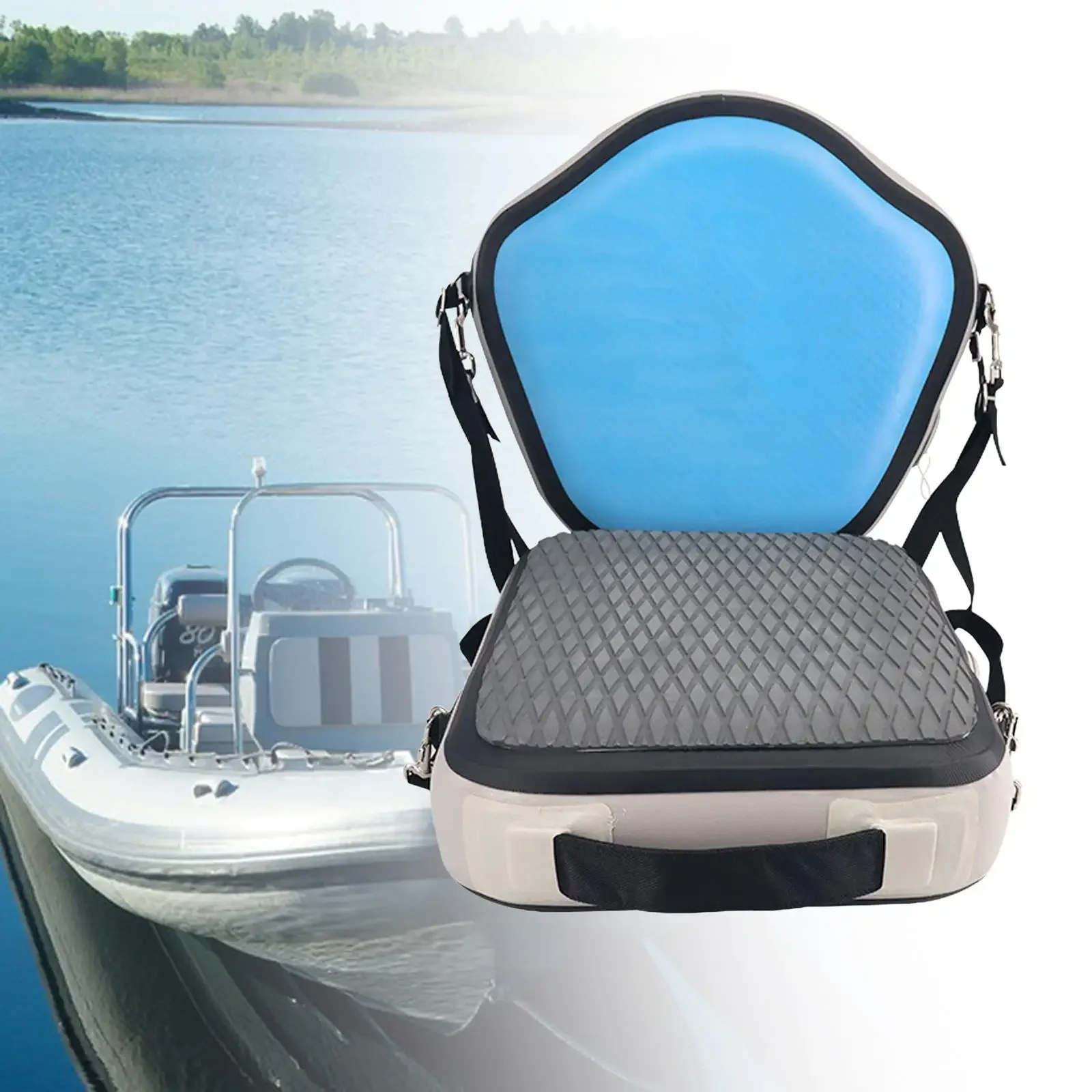 Kayak Seat Universal Adjustable Straps Waterproof Detachable Canoe Backrest Seat