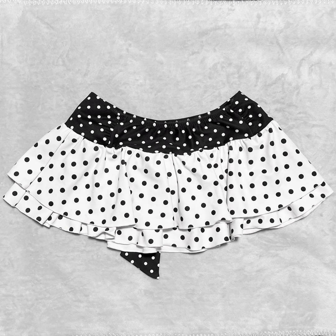 Stylizowane na Spicy Girl, letnie, słodkie, modne, urocze zestawy bikini z nadrukiem w kropki, europejska i amerykańska moda, zestawy bikini Harajuku.