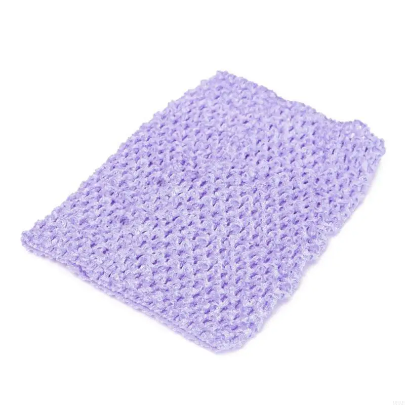 

95AE 9 Inch Girl Elastic Knitted Crochet Tutu Tube Tops Tensile Children Chest Wrap DIY Wide Crochet Stretch Headbands