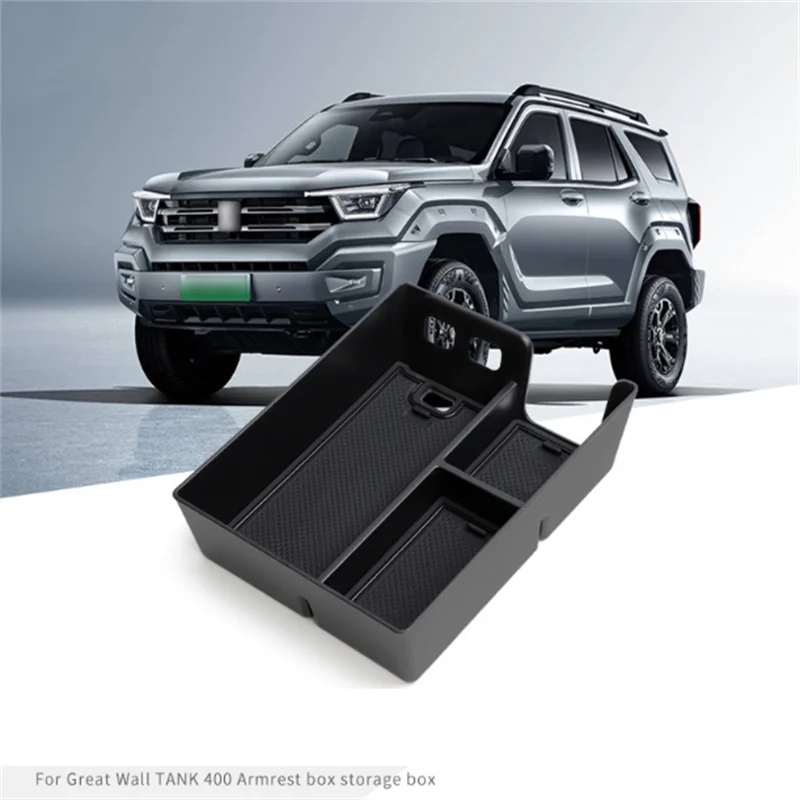 

For GWM Great Wall TANK 400 2023 2024 Interior Moulding Central Storage Box Pallet Armrest Container Box Cover Water Cup Holder