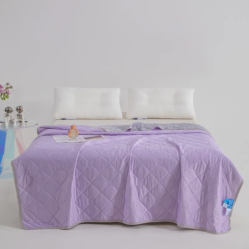 

Summer Cool Quilt Air Conditioner Quilt Solid Color Summer Ultrasonic Embossing Cool Thin Quilt Gift