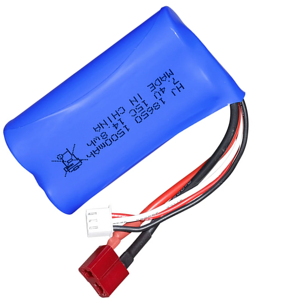 7.4V 1500mAh 18650 Li-ion battery with charger for SCY-16201PRO SCY-16101PRO SCY-16102PRO SCY-16103PRO 1/16 R/C cars truck parts