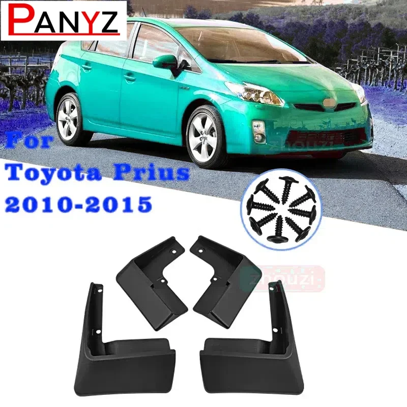 MudFlaps For Toyota Prius 3rd XW30 2010-2015 Mud Flaps Splash Guard Mudguards Front Rear Fender Auto Styline Car Accessories