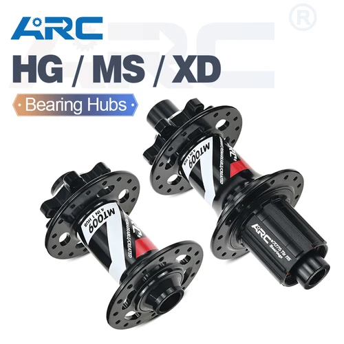 Imagen 2 del producto ARC MT009 buje delantero/trasero de 6 trinquetes 10x135 12x142 aleación de aluminio 6 rodamientos freno de disco buje MTB para HG MS XD 8 9 10 11 12 velocidades 32H