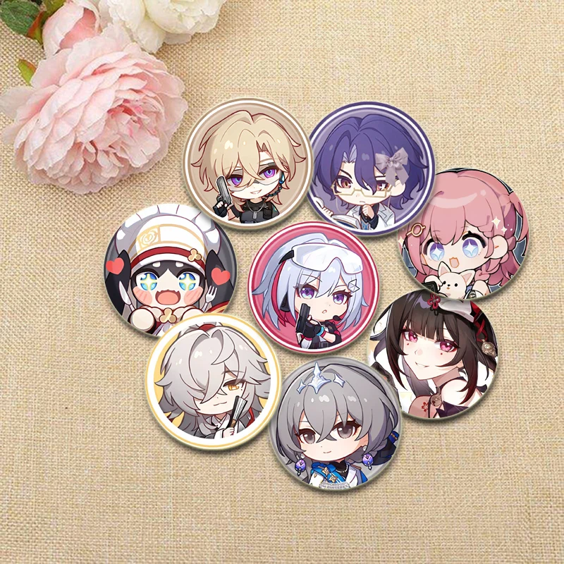 

58mm Hot Game Anime Badge Honkai Star Rail Cartoon Brooches for Backpack Cothes Accessories Hat Decoration Handmade Gifts Pins