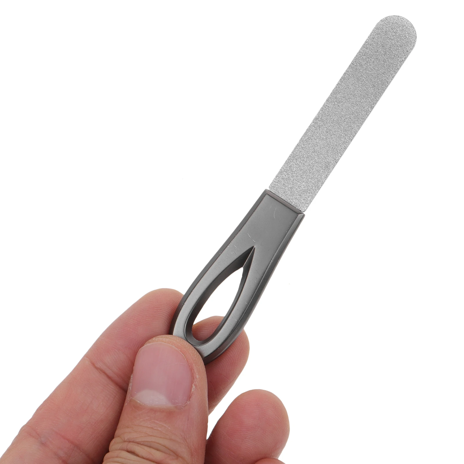 1 مجموعة الفولاذ المقاوم للصدأ ملفات الأظافر على الوجهين أدوات مانيكير للأظافر الطبيعية دائم المعادن ملف الأظافر المحمولة مسمار الفن #4