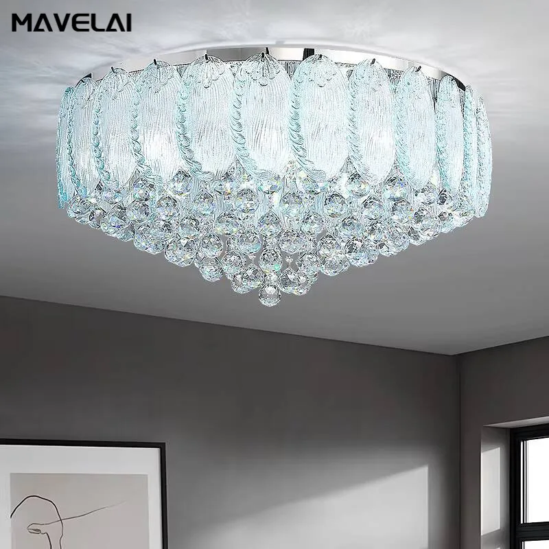 French Cream Style Ceiling Lamp Creative Feather Living Room Full Spectrum Eye Protection LED Bedroom Study Light Luxury Lamps