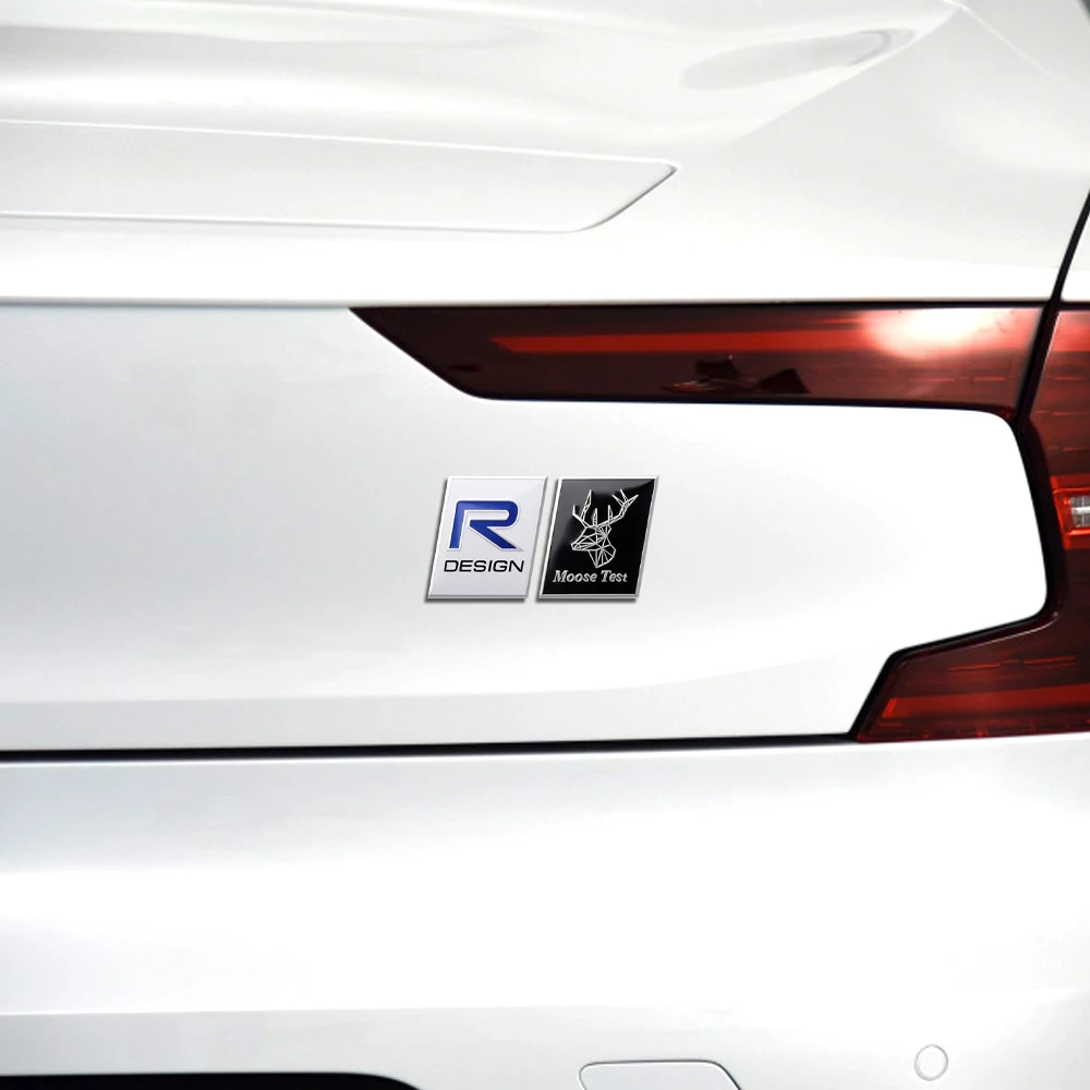Aluminum Car Body Side Fender Trunk Decoration Sticker Badges For Volvo Rdesign T6 AWD C30 C70 V40 V60 S70 XC90 XC60 Car Styling