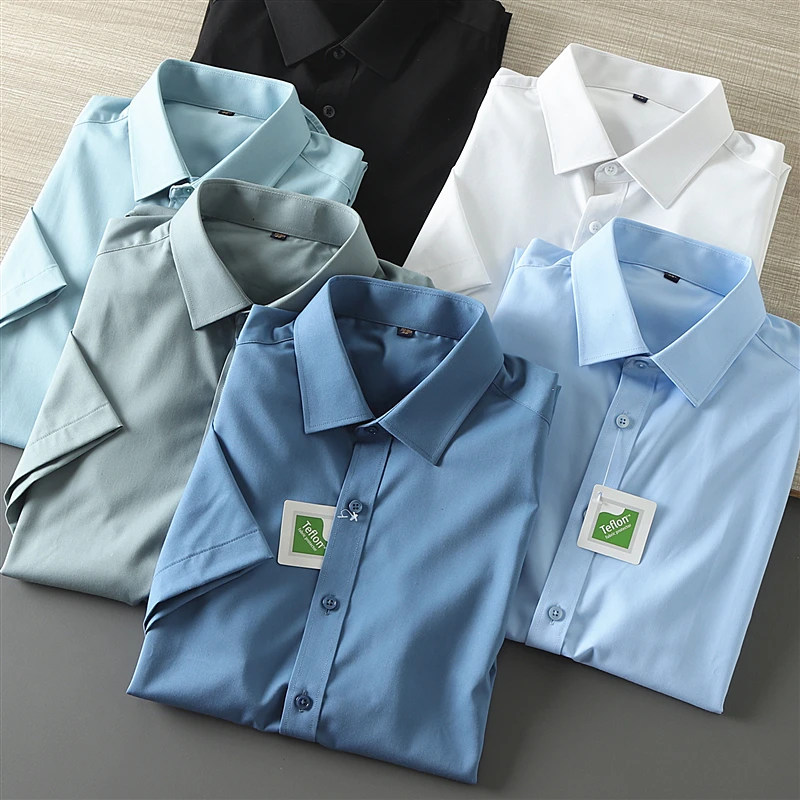

Tee-Proof Tech Ice Cool Thin Men's Busin Commute Versatile Color irt Breathable Faionable Urban Sle Summer