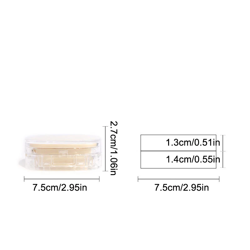 Emballage de tampon en plastique portable, boîte de fond de teint liquide, récipient africain miroir, tamis cosmétique, récipient de maquillage de voyage, 256, 1PC