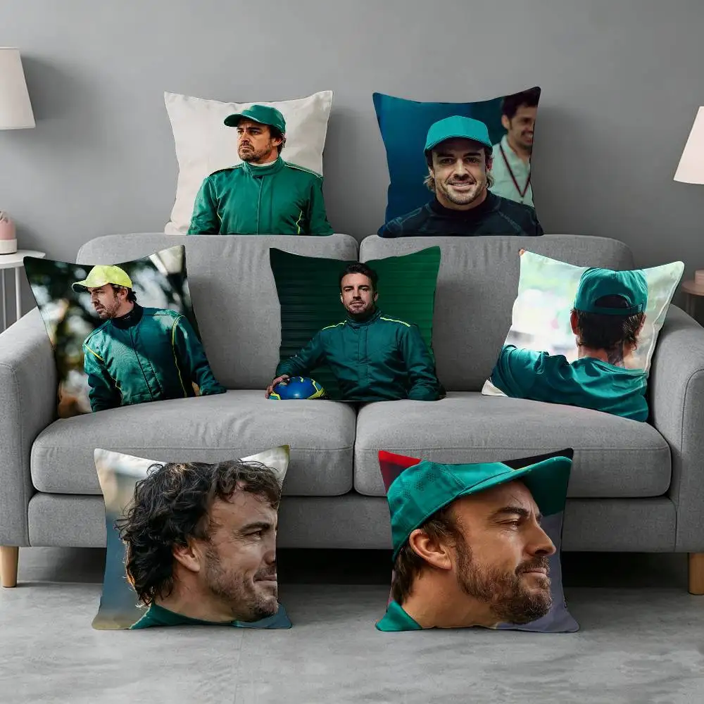 Spain-n Fernando-o Alonso FA Pillow cover Simple solid color design Surprise For Multiple Bedroom Styles.