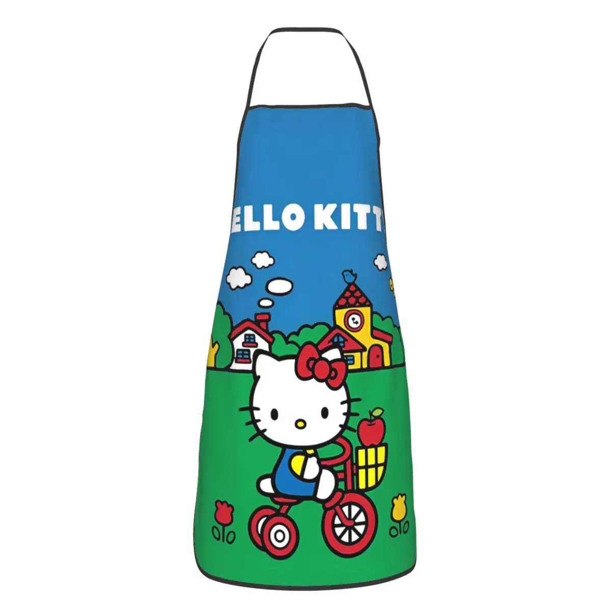 Cartoon Cute Hello Kitty Apron Cuisine Cooking Baking Gardening HelloKitty Bib Garden Antifouling Pinafore Chef