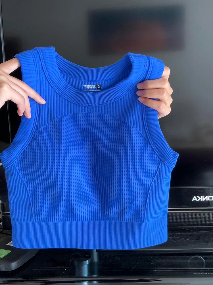 

Женский спортивный жилет Klein Blue с подкладкой для груди, повседневная верхняя одежда, дизайн с бретелями, удобная посадка, для ношения как внутренний или внешний слой