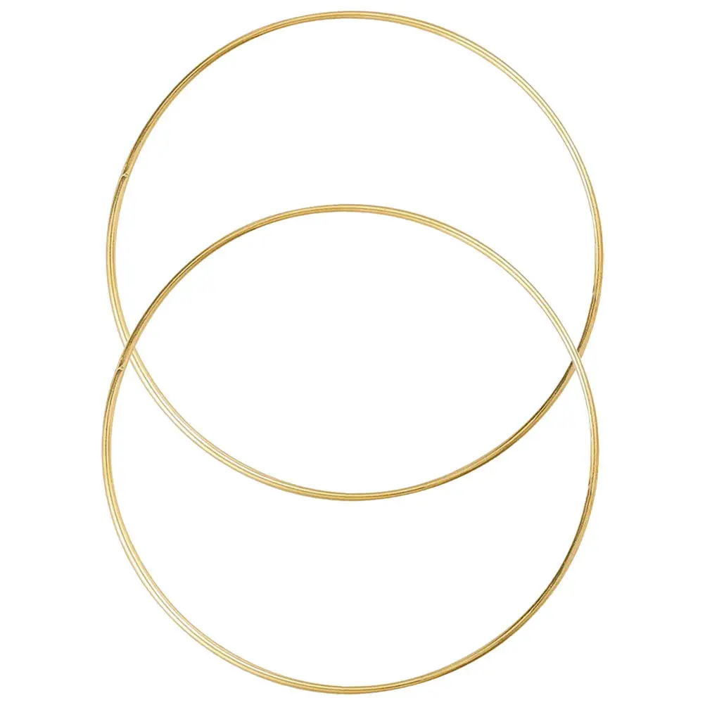 

2Pcs Metal Dream Catcher Circle Rings Solid Gold Handcraft Frame for DIY Dreamcatcher Making Craft Decoration Windchime Rings