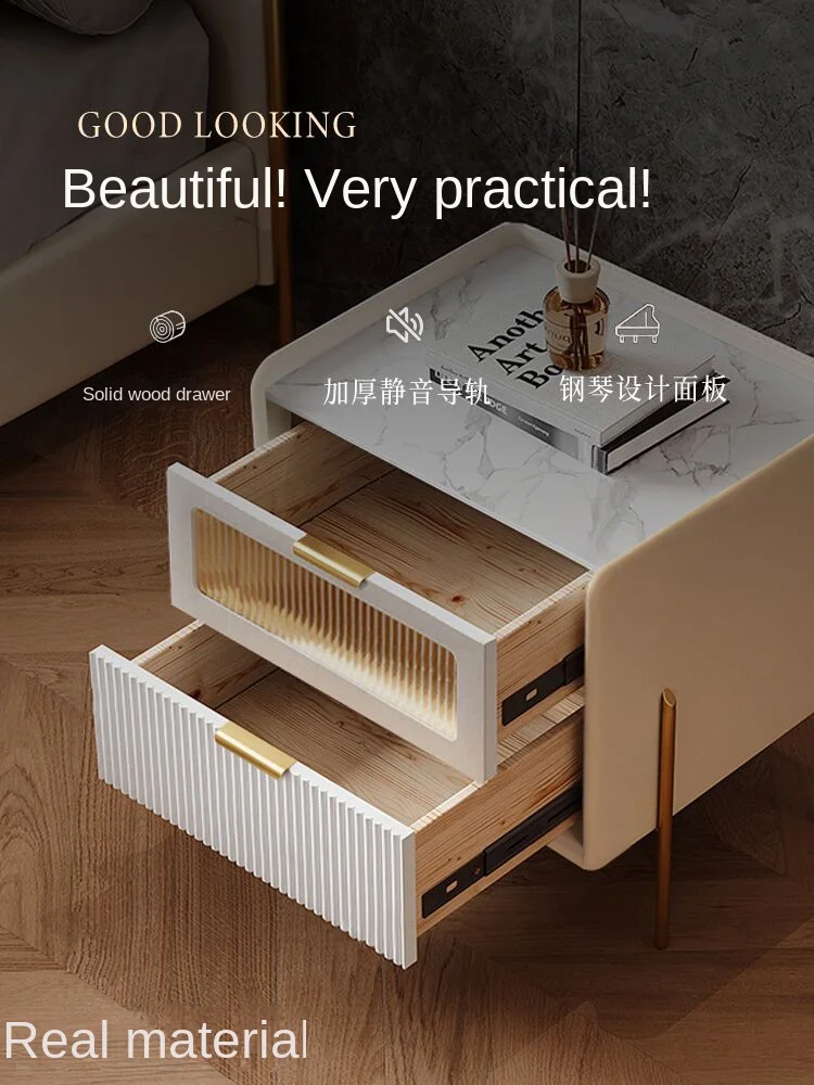 YY Minimalist Rechargeable Multifunctional Light Luxury Bedside Locker