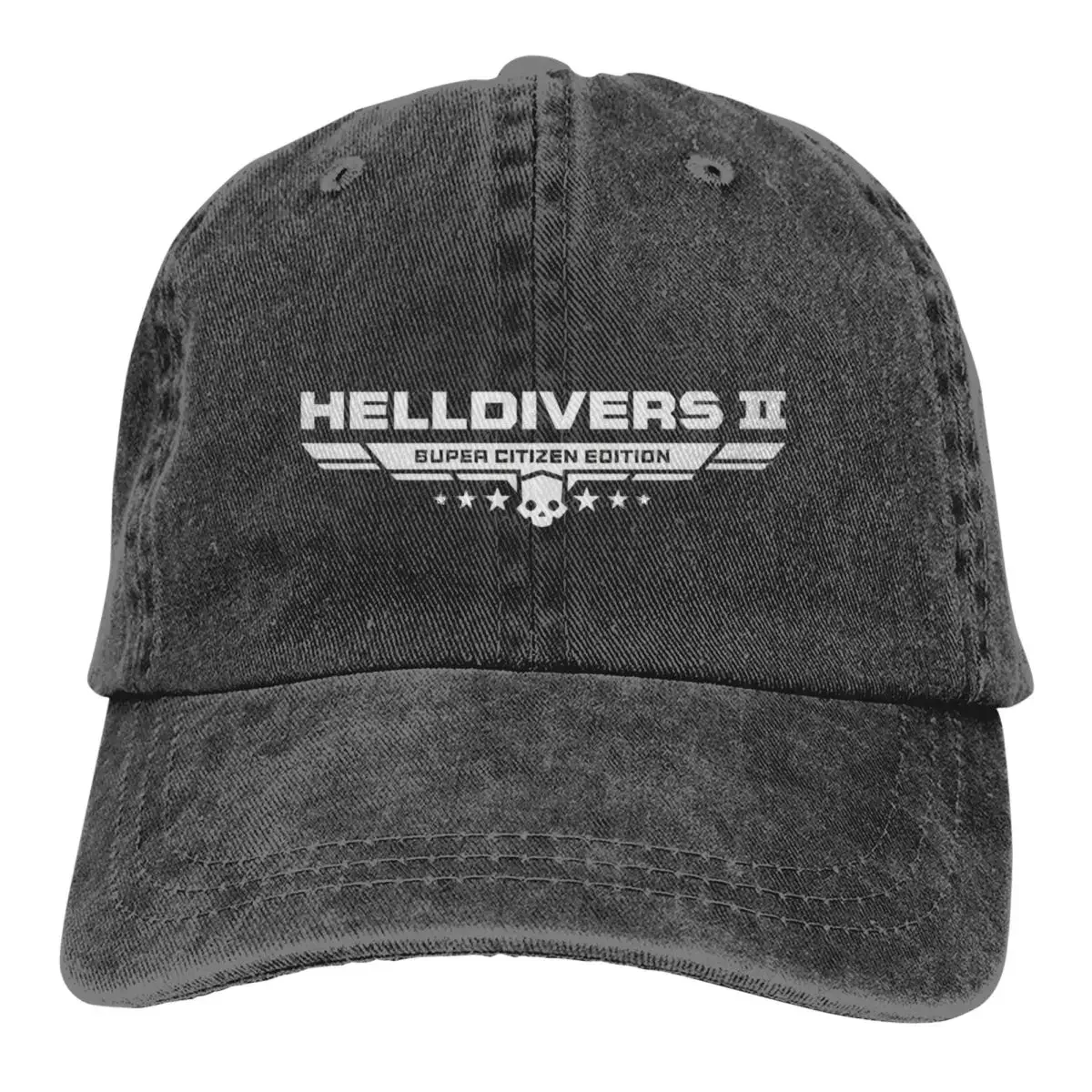 Fashion Helldivers 2 Premium Baseball Cap Men Women Distressed Washed Headwear Hell Video Game Adjustable Caps Hat