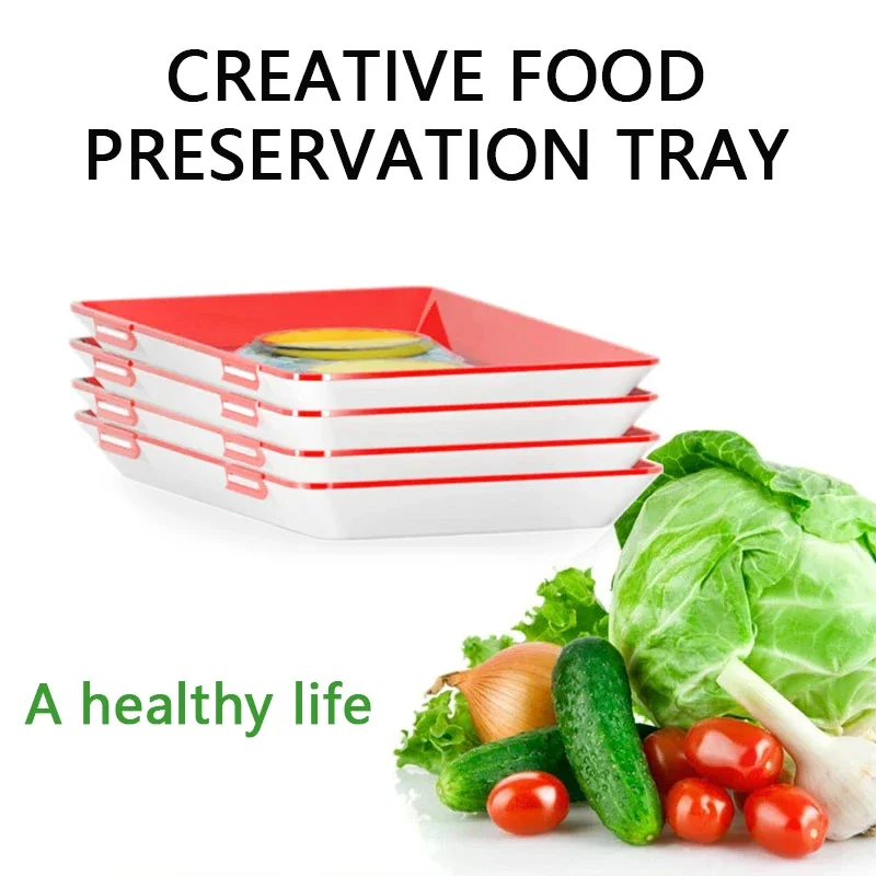 

Многоразовый штабелируемый лоток для хранения продуктов из ПП, безопасный пластиковый контейнер для холодильника, сохраняющий свежесть продуктов