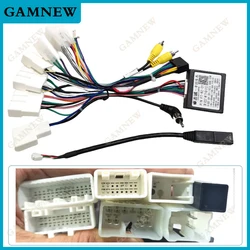 Car 16-pin Android Wire Harness Power Cable Adapter With Canbus For Toyota Corolla/Camry/RAV4/Crown/Reiz